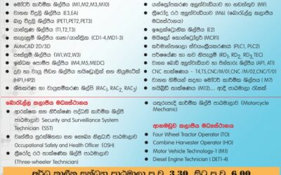 Applications are Called! Part Time and Evening Courses